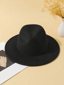 1pc Unisex Flat-Brimmed Jazz Hat, Printed With Celestial Elements, Suitable For Halloween And All Seasons, Autumn/Winter
