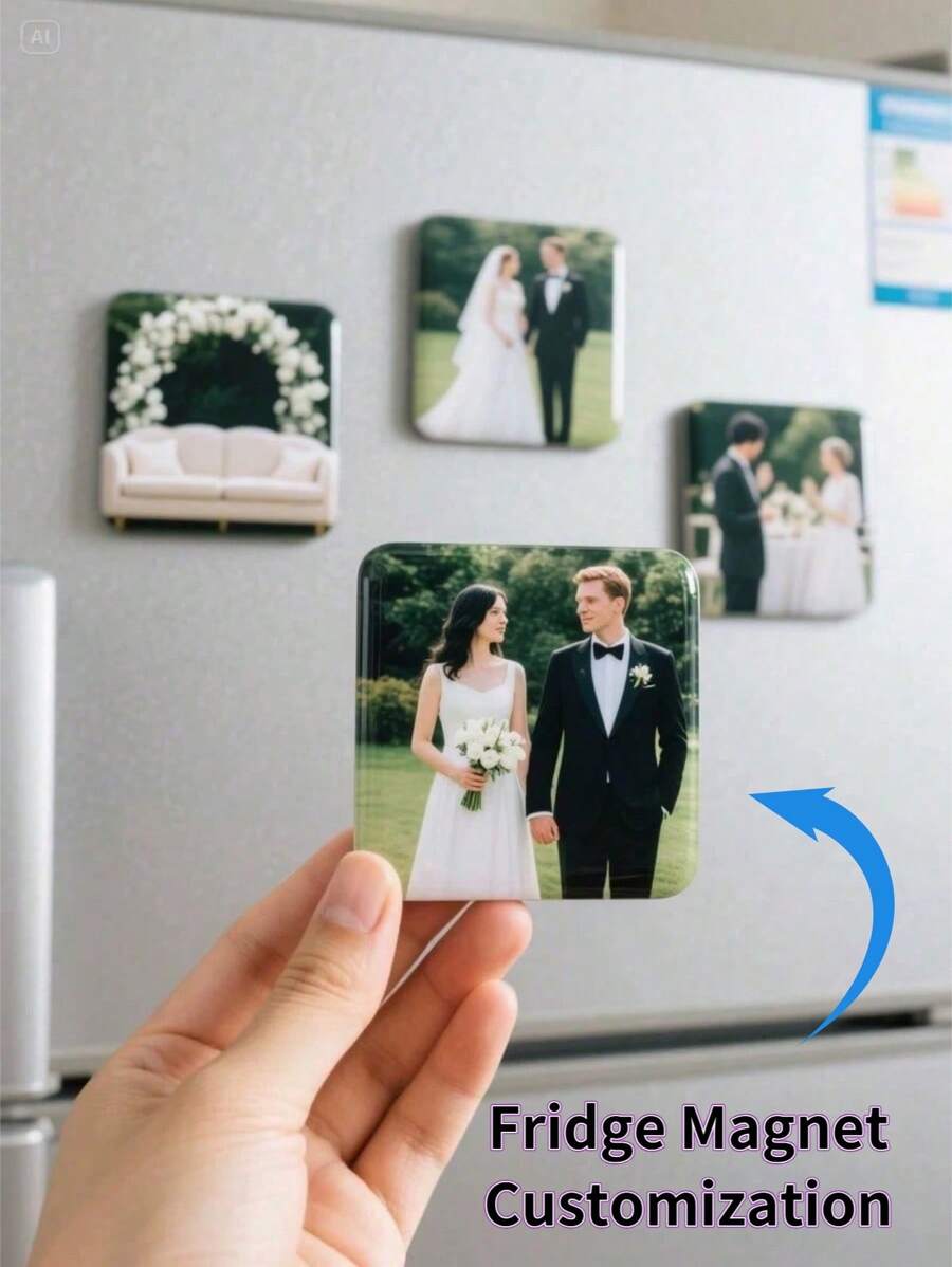 Custom Fridge Magnet, Print Any Of Your Design Home Decoration Photo Refrigerator Magnets Office And Kitchen - Locker Magnets Exquisite, High-Quality Custom, Personalized, Unique Ideal Gifts For Him, Ideal Gifts For Her, Boyfriend, Dad, Girlfriend, Mom, Family, Friends, Tea Room, Home, Garden, Office, For Anniversaries, For Valentine's Day, For Mother's Day, For Birthdays, For Father's Day, For Graduation, For Weddings, For Housewarming,Home Refresh,Warm Ambience, Autumn Home Refresh