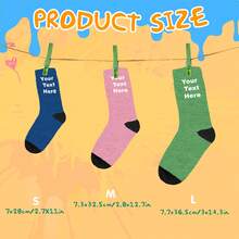 Custom Printed Personalized Socks With Text - Boy's Dress Socks
