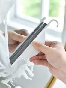 قطعتان (1 كاشطة تنظيف + 1 خطاف لاصق) أداة تنظيف متعددة الوظائف مكشطة صغيرة للأسطح، مكشطة زجاجية للحمام، أداة تنظيف السيليكون، مناسبة لتنظيف زجاج النوافذ والحمام والسيارة، سهلة التشغيل ، أثاث المنزل