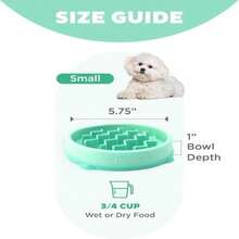 Outward Hound Fun Feeder Slo Bowl, Slow Feeder Dog Bowl, Medium_Mini, Turquoise - BẰNG - Xem 5