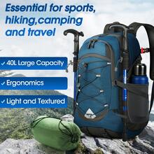 NEWHEY 40L Lightweight Foldable Backpack, Unisex Waterproof Camping Hiking Backpack, Collapsible Outdoor Sports Travel Trekking Rucksack, Suitable For Men, Women, Students, Teachers, Outdoor Activities, Travel, Picnic, Sports Venues - Multicolor - View 11