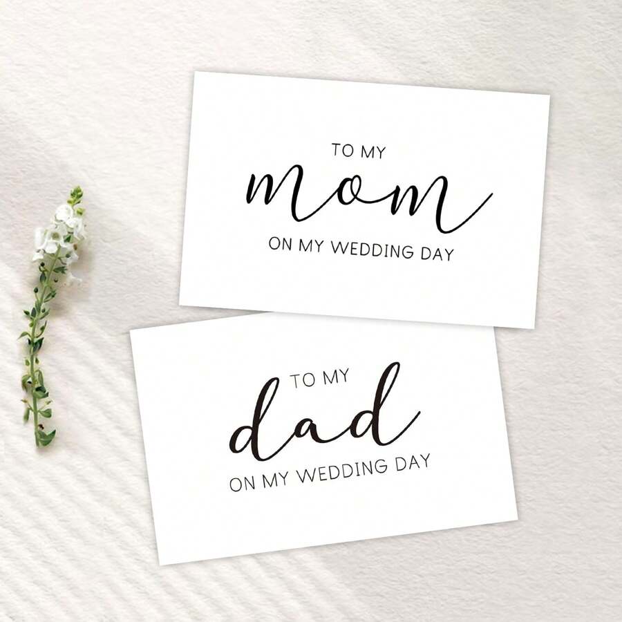 1pc/2pcs Wedding Day Card, To My Mom On My Wedding Day Card, Wedding Day Card To Mum, Card For Mom On My Wedding Day, Wedding Day Must Have