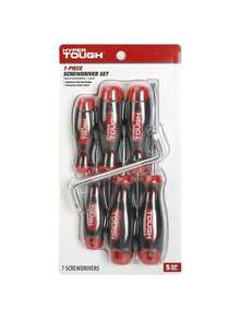 Heavy-Duty 7-Piece Screwdriver Set Full Size Steel Philip Slotted 6-Screwdrivers PH#0 X 3 PH#1 X 3 PH#2 X 4 1/8 X 3 3/16 X 3 1/4 X 4 Offset Screwdriver