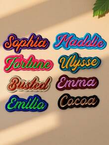Custom Embroidered Name Patches,Custom You Name Personalized Name, Versatile Name Patch,Personalized Iron On/Sew On Patch For Jackets, Mom Gifts Custom Embroidered Name Patches,Ideal Gifts For Him,Ideal Gifts For Her,Her,Boyfriend,Girlfriend,Family,Friends,Classmate, Bestie,Applies To Diy Patch For Jackets, Hats,Backpack, Pants,Jacket Vest Costume Badge,Back To School - Màu be - Xem 4