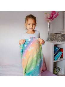 Bolsa de dormir con iluminación infantil, manta con iluminación estilo mermaid y cielo estrellado, decoración navideña