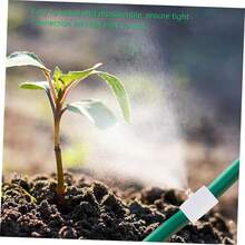 5 piezas de adaptadores de PVC para boquillas del sistema de riego de jardín. Adecuado para refrescarse y repeler mosquitos en verano, el agua tiene un efecto de pulverización después de su uso. - Blanco - Ver 5