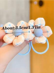 10/20/30/40 件彩色多巴胺花发带，手工发带，高弹力马尾辫夹，不伤发松紧带，可爱发绳，适合家庭、学校、旅行、海滩派对。 - 彩色 - 查看 11