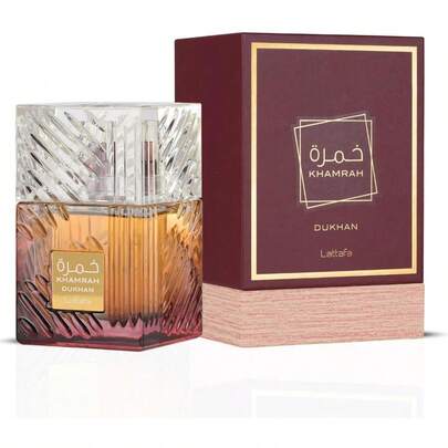 Lattafa Khamrah Dukhan 100ml Dubai Perfume Fragrance Smoky Spicy Pimento Dubai Spray