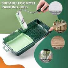 CoatPro Twools Microfiber Paint Roller Covers, 24 Pack Paint Roller 4 Inch (3_8 Inch Nap), Paint Roller Frame, Small Paint Rollers For Painting Walls, Home Improvement Paint Supplies