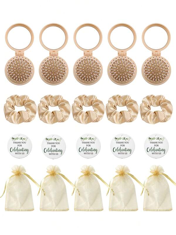 4/20 Pieces Bridal Party Gifts Mirror Comb Hair Ring Styling Tool Set, Including Thank You Cards And Storage Bag, Wedding, Suitable For Bridesmaids And. Pre-Wedding Party & Bridal Party Ladies Spa Overnight Celebration Party, Birthday,Back To School,Travel Holiday Essentials,Hair Accessories For Women,Hair Brush,Slick Back Brush,Styling Brush,Curly Hair Brush,Edge Brush,Hair Comb,Brush Hair,Hair Brush Set,Comb Hair,Comb For Curls,Detangling Brush,Hair Brush For Women,Hair,Travel,Hair Products,Hair Tools,Hair Stuff,Barber,Barber Accessories,Barbershop,Hairdressing Equipment