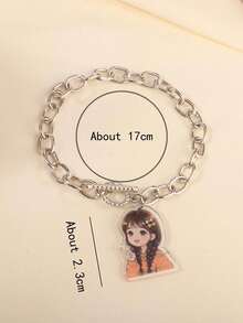 Customizable Bracelet, Creative Personal Chain Bracelet With Pendant, Provide Photo For UV Printing & Die-Cut, Suitable For Family, Friends, Idols, Double-Sided Transparent, Perfect For Birthday, Family Gathering, Valentine's Day, Parents, Couple, Anniversary, Gift For Mom, Dad, Friends, Boyfriend/Girlfriend, Daily Wear