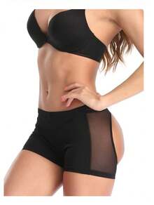 Women's Hollow Butt Enhancement Shorts, Tummy Control And Butt Enhancement-All Season Wear - 黑色 - 查看 10