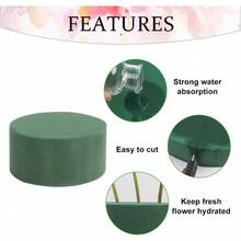 LOMIMOS 20PCS 3'' Wet Round Floral Foam BricksFlorist Block Flower Arrangement Supplies For Craft Project Spring Decoration - 4*8cm - Xem 4