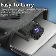 投影仪 2025 迷你 1080P 高清支持智能便携式投影仪，180° 可调，圣诞剧院必备，圣诞派对专用投影仪便携式房间投影仪 - 英規插(220-240V) - 查看 3
