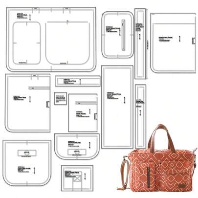 Robbie Bag Sewing Patterns, 1:1 Scale Women's Handbag Sewing Patterns, Stylish Handbag Prototype Patterns, Perfect Sewing Templates For Handmade Bag Crafting – The Ideal Beginner-Friendly Gift For Sewing Enthusiasts