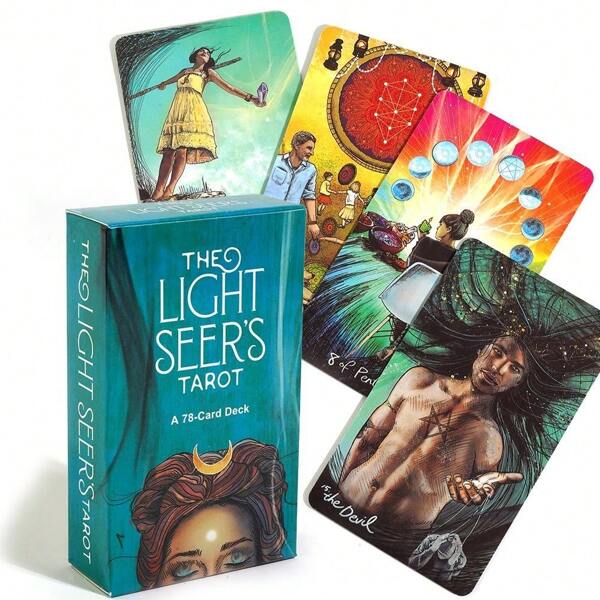 Karta Tarota Light Seer, 78 kart Oracle, Light Seeker, Odkryj siebie, Rozrywka festiwalowa, Dekoracja domu, Rekwizyty magiczne, Odpowiednie dla początkujących