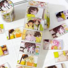 Pegatinas y cintas con estampado de grafiti de anime japonés, pegatinas decorativas de chicas de dibujos animados lindos para estudiantes, útiles escolares, vuelta al cole