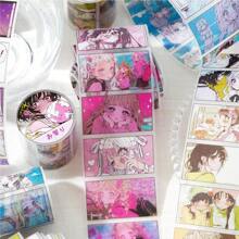Pegatinas y cintas con estampado de grafiti de anime japonés, pegatinas decorativas de chicas de dibujos animados lindos para estudiantes, útiles escolares, vuelta al cole