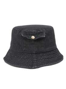 Men&Women, Solid Color Cowboy, Pocket, Fisherman's Hat