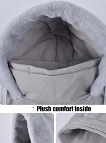 1pc Black/Pink Waterproof Balaclava 3-In-1 Ski Mask, Warm Wool Windproof Face Mask For Men And Women, Breathable Cold Weather Gear - Multicolor - View 7