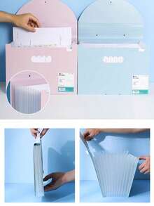1pc 13-Slot A4 Accordion File Folder, High Capacity Student Portable Multi-Layer Document Organizer For Middle & High School - Single Piece - View 5