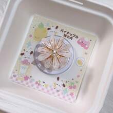 Gold Small Daisy Flower Shape Multi-Functional Retractable Phone Holder, Portable Desktop Slouchy Stand, Adhesive Or Magnetic Option, Compatible With All Phones Compatible With IPhone, Android Phone, Gift For Birthday, Family, Friends Push-Pull Phone Grip Phone Accessories - Gold - View 5