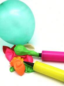 1pc Plastic Balloon Air Pump, Inflator, Blower, Hand Push Pump, Random Color Balloon Hand Pump For Party, Balloon Accessories, Kitchen Gadgets, Party & Kitchen Supplies, Balloon Pump, Portable Manual Air Pump For Birthday Party, Celebration, Wedding, Balloons (Color/Style Random)