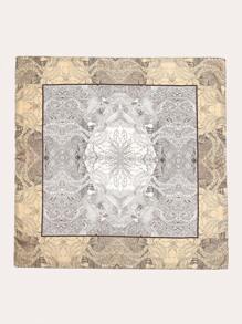 1 pièce Écharpe carrée élégante imprimée mode 90 cm pour femme, idéale pour les sorties décontractées et à la mode en ville, comme foulard, bandeau, châle coupe-vent et protection solaire, idéale pour accessoiriser votre style.