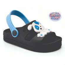Sandália Infantil Masculina Babuche Original Leve e Confortável Com Relógio de Brinde