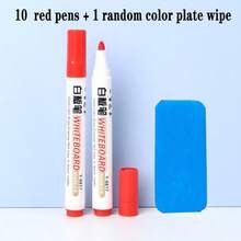 10 支彩色干擦马克笔 + 1 块橡皮擦，耐用，易于修正，适合教师、教室、学校、写作、学习、办公室、工作、绘画、返校、旅行、礼物 - [白板筆]10支+1個板擦 - 查看 12