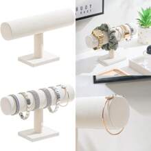 Soporte en forma de T para exhibir pulseras, relojes y joyería. Organizador de pared para vender y mostrar pulseras, relojes y accesorios para el cabello, color beige
