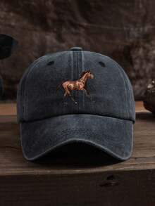 1pc Unisex Vintage Horse Print Adjustable Baseball Cap, Outdoor Sports & Casual Daily Wear - A - View 18