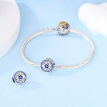 1 Stück 925 Sterling Silber DIY Anhänger, funkelnder diamantbesetzter Globus Charm: Beginne ein schönes Reisekapitel, Alltags- und Freizeitkleidung, Urlaubsgeschenke