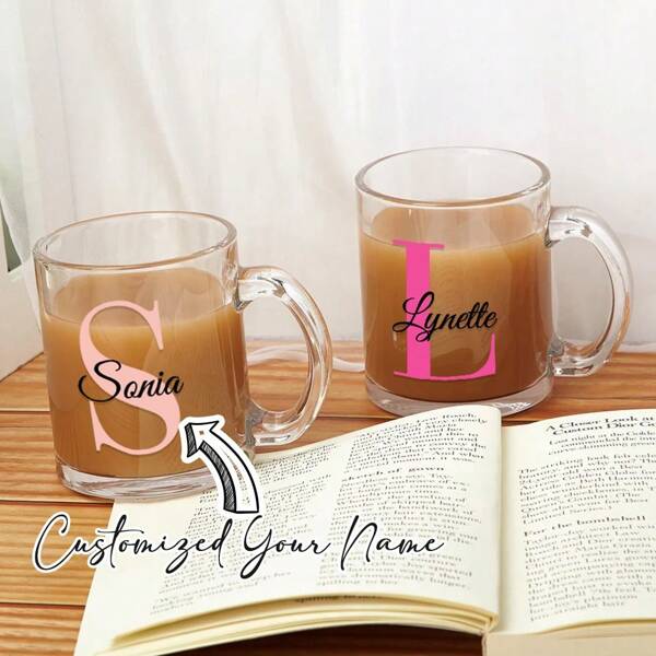 1pc Personalized Bridesmaid Mugs, Bridesmaid Proposal Box, Custom Clear Glass Mugs, Bridesmaid Gifts, Maid Of Honor Gift Box, Christmas Gifts