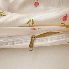 3pcs Minimalist Digital Printed Soft & Comfortable Bedding Set, 1*Duvet Cover + 2*Pillow Shams, No Filler, Skin-Friendly Peach Skin Printed Bedding Set, Suitable For Bedroom, Guest Room, King/Queen/Twin Size Bed, Breathable & Comfortable, Reversible, All Season, Machine Washable