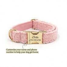 Customized Engraved Stainless Steel Pet ID Tag, Can Engrave Pet Name And Phone Number, Suitable For Most Collars! Teddy Plush Pet Collar - Multicolor - View 9