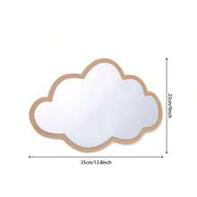 1 Pc Whimsical Cloud-Shaped Acrylic Mirror-Cartoon Style Decorative Wall Hanging, Bedroom Dressing ,Room Cloakroom ,Living Room ,BathroomKindergarten And Nursery-Dense Plate Frame, Easy To Install And Fun In Design ﻿ - Silver - View 8