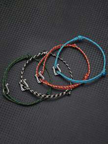 diffone Fashion Handmade 2mm Rope Adjustable Bracelet Charms Stainless Steel Easy Hook Men Bracelet For Men Armband Jewelry - Minimalist Bracelet Style - View 10