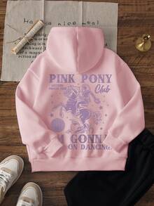 Áo nỉ dài tay in họa tiết, kiểu dáng thường ngày, dành cho bé gái tuổi teen, giữ ấm tốt, thích hợp cho mùa thu/đông - Áo nỉ vui nhộn và đầy màu sắc khơi gợi trí tưởng tượng của các bé. - Hồng - Xem 2