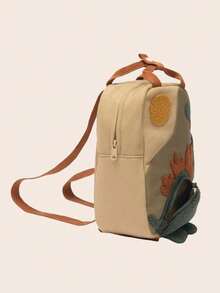 1pc Cute Dinosaur Children's Backpack, 1pc Cartoon Style Kids Backpack, Student School Bag, Fashion Casual Backpack, Cartoon Children Backpack