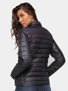 Bobojaco Women's Nylon Puffer Jacket - 黑色 - 查看 2