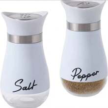 2 Pieces/3 Pieces(Including Storage Rack) Set Of Salt And Pepper Shaker Bottles, Seasoning Bottles, Glass Spice Jars, Kitchen Tools, Camping Barbecue, RV Travel Cute Spice Bottles,School Supplies