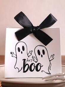 10 buah Kotak Hadiah Mini Hantu BOO dengan Pita Hitam, Cocok untuk Permen Halloween, Cokelat, dan Hadiah Kecil, Desain Hantu yang Menyenangkan, Sempurna untuk Dekorasi Halloween dan Natal - MultiWarna - View 15