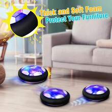 Hover Soccer Ball Kids Toy With Protective Foam Bumper And Colorful LED Lights ForBoys And Girls 3 4 5 6 7 8-12 Years, Aerodynamic Soccer Ball Hover Ball For Kids Soccer Games - Màu xanh lam - Xem 5