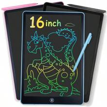 RSP 1pc 16/12/8.5/6.5 Inch LCD Color Drawing Tablet, Writing Pad, With Stylus, Montessori Educational Tool, Erasable Board, Birthday, Christmas, Halloween, Easter Gift