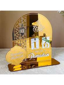 1pc Cross-Border 3D Countdown Digits Acrylic Mirror Surface Desktop Decoration, Home Decor - Multicolor - View 5