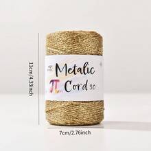 3毫米金/银色绳子 - 3937.01英寸/卷，银色和金色金属手工绳，适用于编织、钩编、DIY珠宝、礼品包装和圣诞装饰配件 - 手工艺品和节日用品 - 彩色 - 查看 4