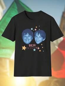 Best Friends Starry T Shirt Uomo Moda Casual Cotone Comoda Maglietta Regalo Amicizia Giovane Manica Corta Offerta Speciale Qualità Nuova Collezione Outfit