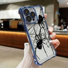 Funda de Teléfono Ángel Negro Muerte Demonio para 16, 15, 14, 13, 12, 11 Pro, X, XR, XS, 8, Plus - Funda Transparente Suave a Prueba de Golpes - Colores mixtos - Ver 7